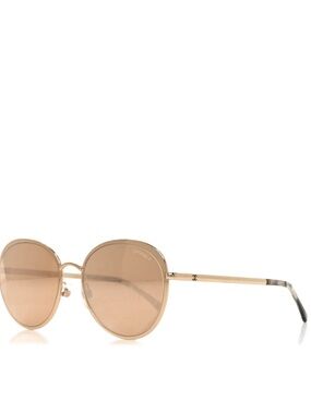 CHANEL 4206 Gold Metal Round Sunglasses authentic